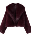 Casual Solid Color Patchwork Cardigan Collar Outerwear