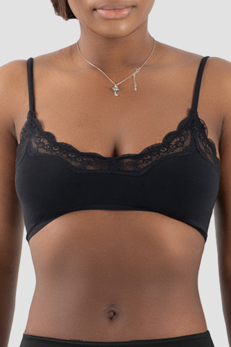 Daily Solid Color Lace Patchwork Bustiers