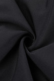 Sexy Solid Fold Square Collar Waist Skirt Dresses