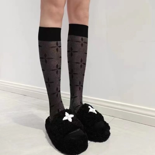 Sexy Print See-Through Sock