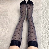 Sexy Print See-Through Sock