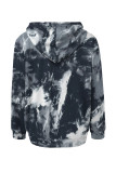 Casual Colorblock Camouflage Print Draw String Pocket Hooded Tops