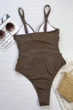 Sexy Hot Solid Color Hollow Out Backless Swimwears (With Paddings)