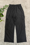 Street Solid Color Pocket Plus Size