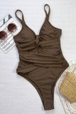Sexy Hot Solid Color Hollow Out Backless Swimwears (With Paddings)