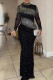 Sexy Party Formal Hot Drilling Backless Half A Turtleneck Long Dresses