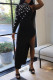 Sexy Party Formal Solid Color Slit Hot Drill Half A Turtleneck Long Dresses