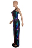 Sexy Casual Print Basic U Neck Long Dresses