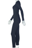 Casual Sportswear Daily Solid Color Basic O Neck Long Sleeve Two Pieces