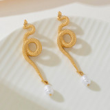 Daily snake Hollow Out Earrings