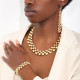 Daily Solid Color Round Necklaces Earrings And Bracelet Three Piece Set