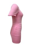 Casual Daily Solid Color Basic O Neck Short Sleeve Two Pieces