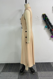 Casual Solid Color Basic Half A Turtleneck Sleeveless Dresses