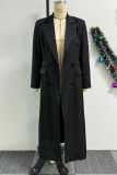Casual Elegant Solid Color Buttons Patchwork Turndown Collar Suit Dresses