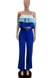 Casual Tiered Layer Spaghetti Strap Sleeveless Two Pieces