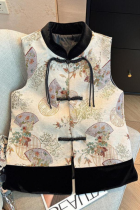 Daily Jacquard Buckle O Neck Tops