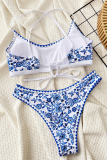 Sexy Print Backless Swimwears