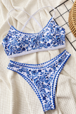 Sexy Print Backless Swimwears