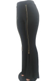 Fashion Casual Adult Milk Fiber Solid Patchwork Loose Bottoms