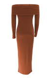 Elegant Solid Color Off Shoulder Long Dresses