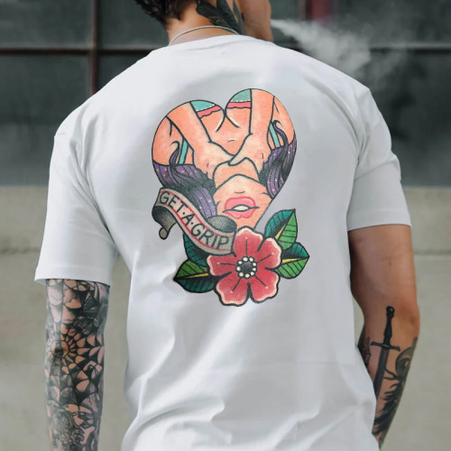GET A GRIP PRINTED MEN'S T-SHIRT