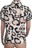 Casual Print Zipper Zipper Collar T-Shirts