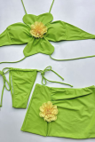 Sexy Flowers Strap Design 3 Piece Sets