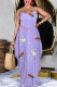 Casual Cartoon Print Flowers Letters Pocket Contrast V Neck Printed Dresses