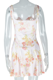 Sexy Print Patchwork Sling Dresses