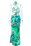 Sexy Leopard Print Hollow Out Sling Dresses