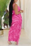 Casual Print Tassel O Neck Sleeveless Two Pieces