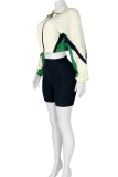Casual Zipper Zipper Collar Long Sleeve Two Pieces