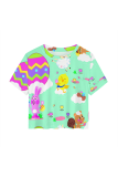 Casual Print Patchwork O Neck T-Shirts