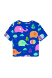Casual Print Patchwork O Neck T-Shirts
