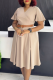Elegant Solid Color Pocket With Belt V Neck Long Dresses