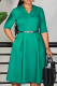 Elegant Solid Color With Belt V Neck Long Dresses