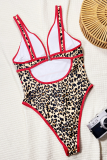 Sexy Leopard Print Backless Swimwears