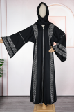 Casual Hot Drill Zipper V Neck Long Plus Size Overcoat