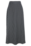 Casual Polka Dot Patchwork Loose High Waist Speaker Full Print Bottoms