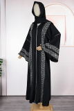 Casual Hot Drill Zipper V Neck Long Plus Size Overcoat