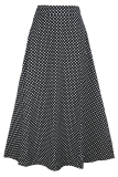 Casual Polka Dot Patchwork Loose High Waist Speaker Full Print Bottoms
