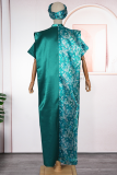 Casual Print Beading V Neck Long Dresses