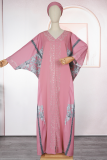 Casual Hot Drill V Neck Long Dresses