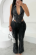 Casual Solid Color Patchwork Turndown Collar Sleeveless Two Pieces