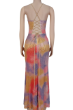 Elegant Sequins Spaghetti Strap Long Dresses