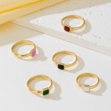 Casual Daily Colorblock Contrast Rings
