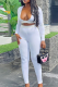 Casual Daily Solid Color Patchwork Deep V Neck Long Sleeve Two Pieces