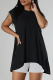 Casual Solid Color Irregular O Neck Plus Size Tops
