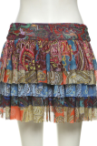 Sexy Print Loose Mid Waist Speaker Full Print Bottoms