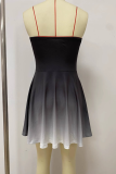 Sexy Gradient Strapless A Line Dresses